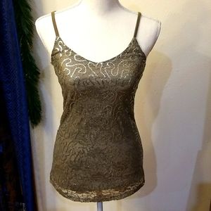 NWT Vanity sequin top size small